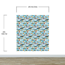 Carregar imagem no visualizador da galeria, Underwater Fish Wallpaper. Colorful Tropical Fish Pattern Peel and Stick Wall Mural. #6540