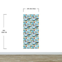 Carregar imagem no visualizador da galeria, Underwater Fish Wallpaper. Colorful Tropical Fish Pattern Peel and Stick Wall Mural. #6540