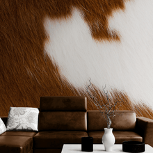 Carregar imagem no visualizador da galeria, Country-Style Cowhide Wallpaper for Rustic Home Decor. #6541