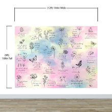 Carregar imagem no visualizador da galeria, Affirmation Quote Wallpaper. Self Care Meditation Quote Bedroom Decor. #6545