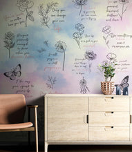 Carregar imagem no visualizador da galeria, Affirmation Quote Wallpaper. Self Care Meditation Quote Bedroom Decor. #6545