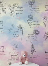 Carregar imagem no visualizador da galeria, Affirmation Quote Wallpaper. Self Care Meditation Quote Bedroom Decor. #6545