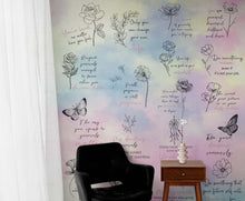 Carregar imagem no visualizador da galeria, Affirmation Quote Wallpaper. Self Care Meditation Quote Bedroom Decor. #6545