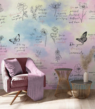 Carregar imagem no visualizador da galeria, Affirmation Quote Wallpaper. Self Care Meditation Quote Bedroom Decor. #6545