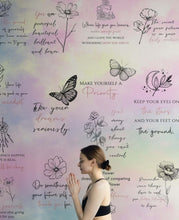 Carregar imagem no visualizador da galeria, Affirmation Quote Wallpaper. Self Care Meditation Quote Bedroom Decor. #6545