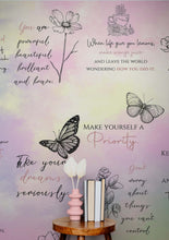 Carregar imagem no visualizador da galeria, Affirmation Quote Wallpaper. Self Care Meditation Quote Bedroom Decor. #6545