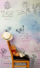 Carregar imagem no visualizador da galeria, Affirmation Quote Wallpaper. Self Care Meditation Quote Bedroom Decor. #6545