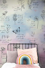 Carregar imagem no visualizador da galeria, Affirmation Quote Wallpaper. Self Care Meditation Quote Bedroom Decor. #6545
