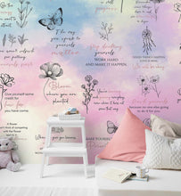 Carregar imagem no visualizador da galeria, Affirmation Quote Wallpaper. Self Care Meditation Quote Bedroom Decor. #6545