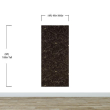 Carregar imagem no visualizador da galeria, Dark Brown Wallpaper. Chinoiserie Flower Pattern Wallpaper. #6557