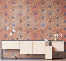 Carregar imagem no visualizador da galeria, Flower Wallpaper - Botanical Wallpaper - Wildflower Nature Pattern - Floral Peel and Stick Wall Mural. Peach Color Blossom Flower Mural. #6559