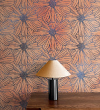 Carregar imagem no visualizador da galeria, Flower Wallpaper - Botanical Wallpaper - Wildflower Nature Pattern - Floral Peel and Stick Wall Mural. Peach Color Blossom Flower Mural. #6559