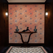 Carregar imagem no visualizador da galeria, Flower Wallpaper - Botanical Wallpaper - Wildflower Nature Pattern - Floral Peel and Stick Wall Mural. Peach Color Blossom Flower Mural. #6559