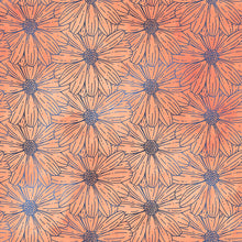 Carregar imagem no visualizador da galeria, Flower Wallpaper - Botanical Wallpaper - Wildflower Nature Pattern - Floral Peel and Stick Wall Mural. Peach Color Blossom Flower Mural. #6559