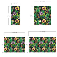 Carregar imagem no visualizador da galeria, Tropical Flower Wallpaper Peel and Stick Colorful Wildflower Mural. Green Flowers and Palm Tree Leaves Design. #6569