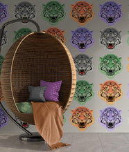 Carregar imagem no visualizador da galeria, Asian Tiger Wallpaper Peel and Stick Wall Mural. #6573