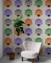 Carregar imagem no visualizador da galeria, Asian Tiger Wallpaper Peel and Stick Wall Mural. #6573