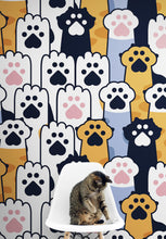 Cargar imagen en el visor de la galería, Cat Paws Pattern Wallpaper - Adorable Decor for Kid's and Nursery Rooms #6576