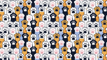 Cargar imagen en el visor de la galería, Cat Paws Pattern Wallpaper - Adorable Decor for Kid's and Nursery Rooms #6576
