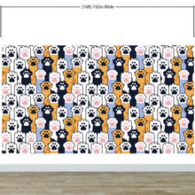 Cargar imagen en el visor de la galería, Cat Paws Pattern Wallpaper - Adorable Decor for Kid's and Nursery Rooms #6576