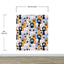 Cargar imagen en el visor de la galería, Cat Paws Pattern Wallpaper - Adorable Decor for Kid's and Nursery Rooms #6576