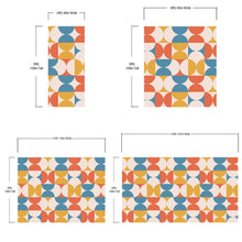 Carregar imagem no visualizador da galeria, Retro Circle Geometric Wallpaper Peel and Stick Mural. Groovy Shape Patterns Mid Century Modern Retro Design. #6578