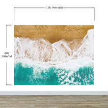 Carregar imagem no visualizador da galeria, Custom Beach House Wallpaper Peel and Stick Mural. Personalized Text / Quote Family Beach Wall Art. #6592