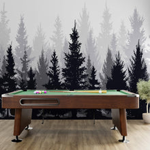Carregar imagem no visualizador da galeria, Black and White Pine Tree Forest Wallpaper. #6594