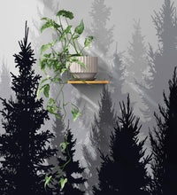 Carregar imagem no visualizador da galeria, Black and White Pine Tree Forest Wallpaper. #6594