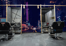 Carregar imagem no visualizador da galeria, Personalized Neon Name on City Billboard Wall Mural. #6595