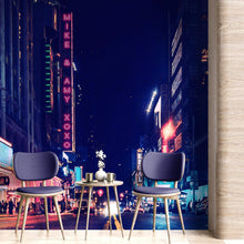 Carregar imagem no visualizador da galeria, Personalized Neon Name on City Billboard Wall Mural. #6595