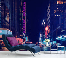 Carregar imagem no visualizador da galeria, Personalized Neon Name on City Billboard Wall Mural. #6595