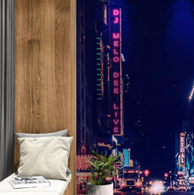 Carregar imagem no visualizador da galeria, Personalized Neon Name on City Billboard Wall Mural. #6595