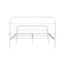 Carregar imagem no visualizador da galeria, 86.4" L X 59.6" W X 44" H Metal Bed Frame Queen Size Standerd Bed Frame - WHITE