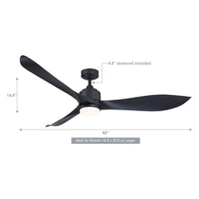 Carregar imagem no visualizador da galeria, 66" Misael Propeller Industrial DC Motor Ceiling Fan with LED Lighting