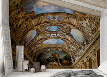 Load image into Gallery viewer, Art The Louvre Museum Paris France Golden Ceilings Wallpaper. Musee du Louvre #6600