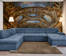 Load image into Gallery viewer, Art The Louvre Museum Paris France Golden Ceilings Wallpaper. Musee du Louvre #6600