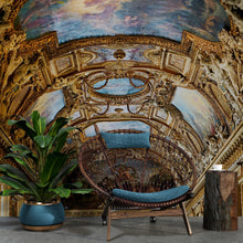 Load image into Gallery viewer, Art The Louvre Museum Paris France Golden Ceilings Wallpaper. Musee du Louvre #6600
