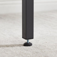 Load image into Gallery viewer, Bar Table Set with wine bottle storage rack. Rustic Brown, 47.24" L x 15.75" W x 35.43" H.