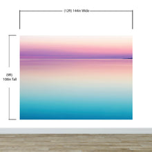 Carregar imagem no visualizador da galeria, Pastel Pink Sunset Ocean Wallpaper Mural - Tropical Calm Waters. #6603