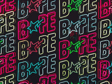 Carregar imagem no visualizador da galeria, Neon Bape Brand Lights Wallpaper Mural. Streetwear Hype Beast Aesthetics. #6604