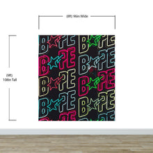 Carregar imagem no visualizador da galeria, Neon Bape Brand Lights Wallpaper Mural. Streetwear Hype Beast Aesthetics. #6604