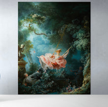 Carregar imagem no visualizador da galeria, The Swing Wallpaper Painting. Retro Vintage Wall Mural Print. Bedroom Wall Art. French Artist Jean-Honoré Fragonard. #6609