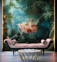 Carregar imagem no visualizador da galeria, The Swing Wallpaper Painting. Retro Vintage Wall Mural Print. Bedroom Wall Art. French Artist Jean-Honoré Fragonard. #6609