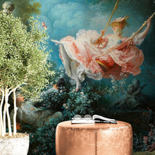 Carregar imagem no visualizador da galeria, The Swing Wallpaper Painting. Retro Vintage Wall Mural Print. Bedroom Wall Art. French Artist Jean-Honoré Fragonard. #6609