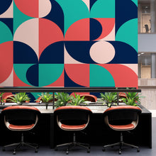 Carregar imagem no visualizador da galeria, Geometric Shapes Contemporary Wall Mural. #6618