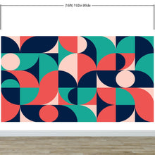 Carregar imagem no visualizador da galeria, Geometric Shapes Contemporary Wall Mural. #6618