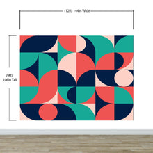 Carregar imagem no visualizador da galeria, Geometric Shapes Contemporary Wall Mural. #6618