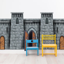 Carregar imagem no visualizador da galeria, Medieval Castle Wallpaper / Peel and Stick Wall Mural. #6620