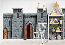 Carregar imagem no visualizador da galeria, Medieval Castle Wallpaper / Peel and Stick Wall Mural. #6620